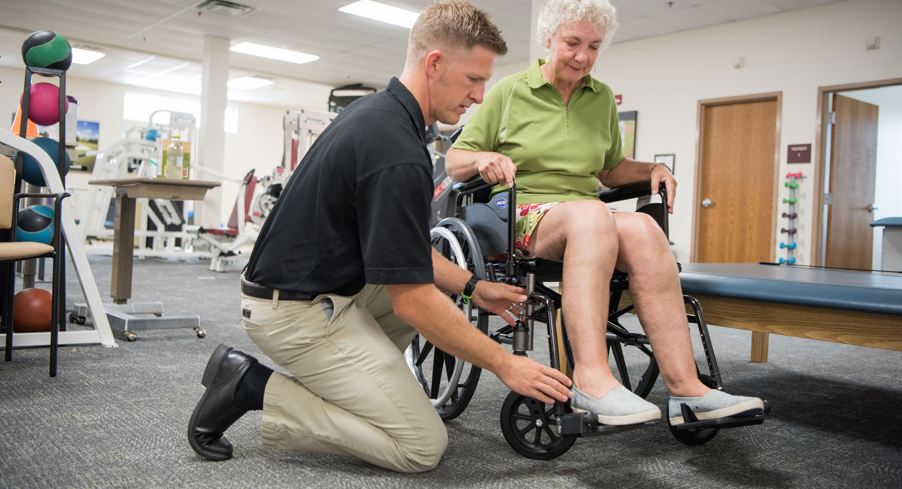 stroke patient in wheelchair